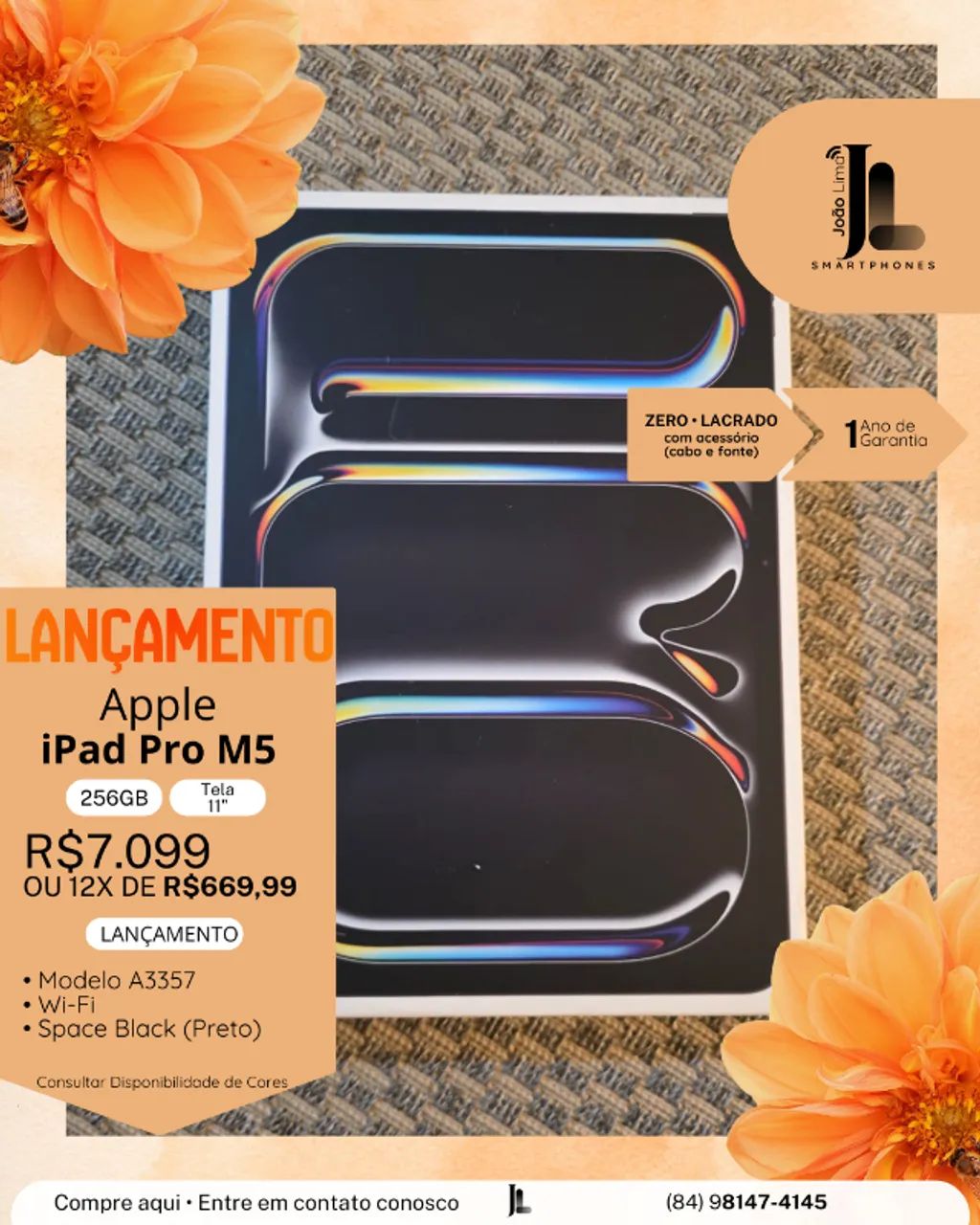 IPAD PRO M5, 256GB, TELA 11?, LACRADO, EXCLUSIVO! - Tablets e E