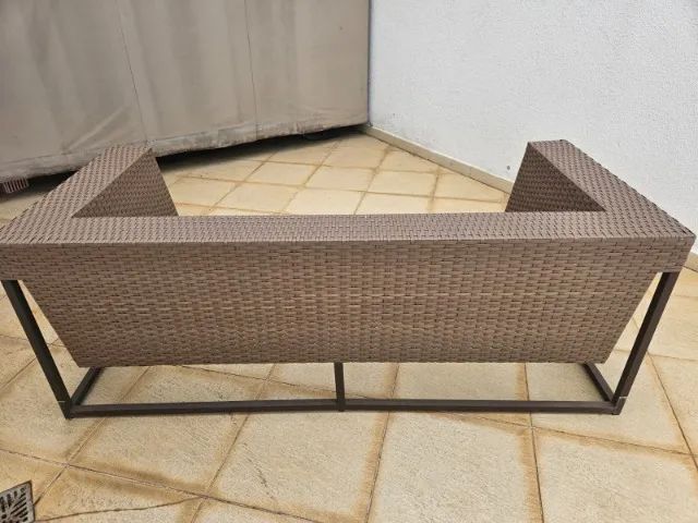 Sofá área externa 3 lugares em Vime - Foto 3
