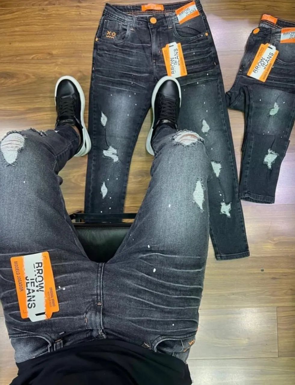 Calças jogador Brow jeans, 38-48 - Foto 2