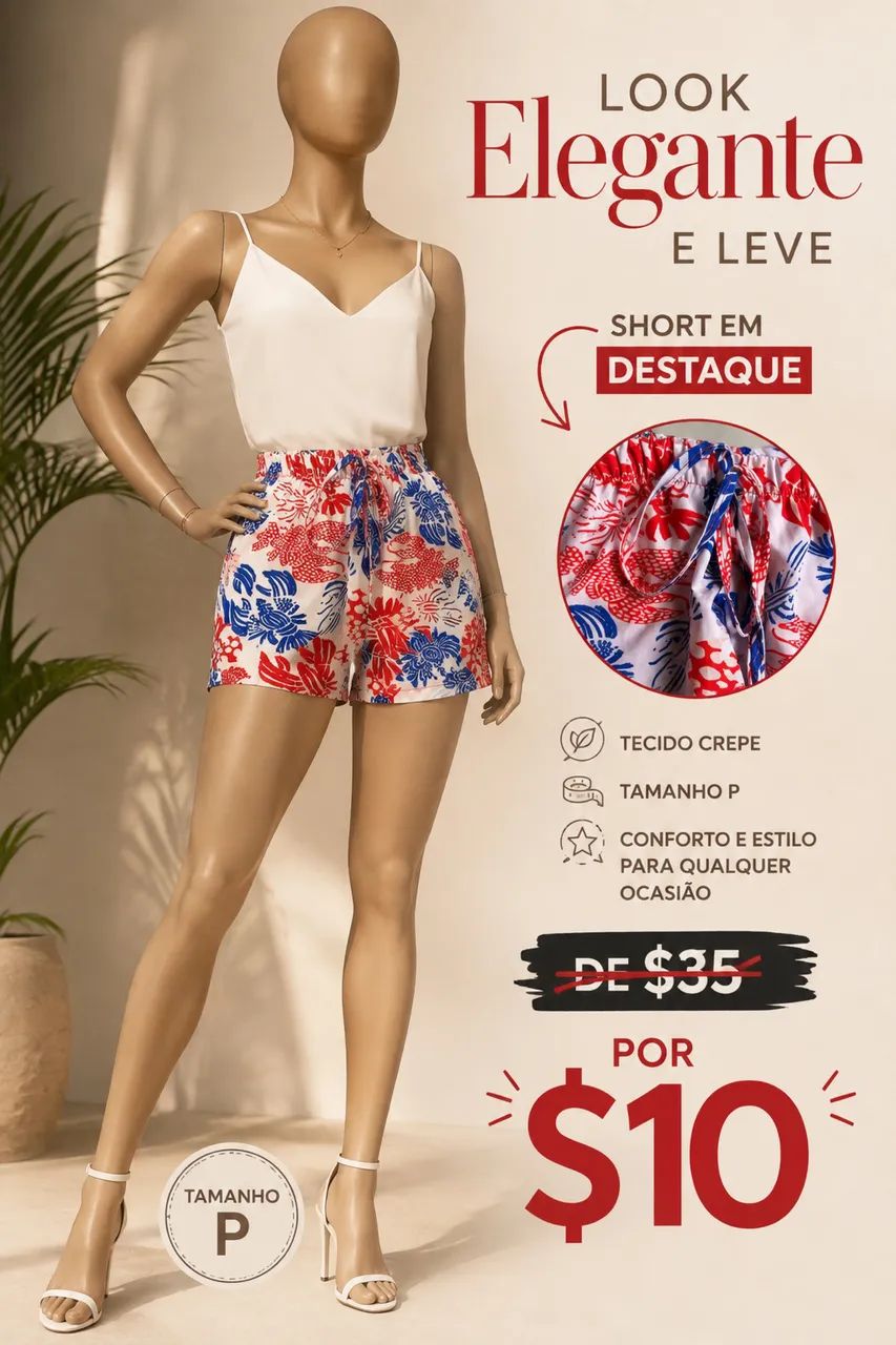 Roupas feminina shorts cropped e body - Foto 4