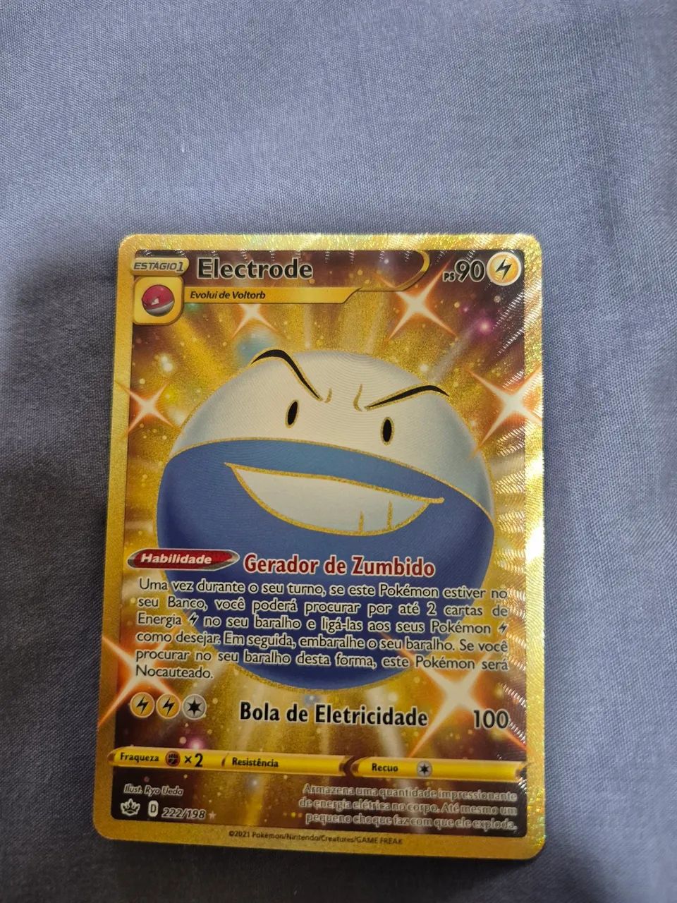 gold electrode pokemon card 2023 SV4a Shiny Treasure EX Holo #058/190 or Paralyzed Carta pokmon electrode gold -