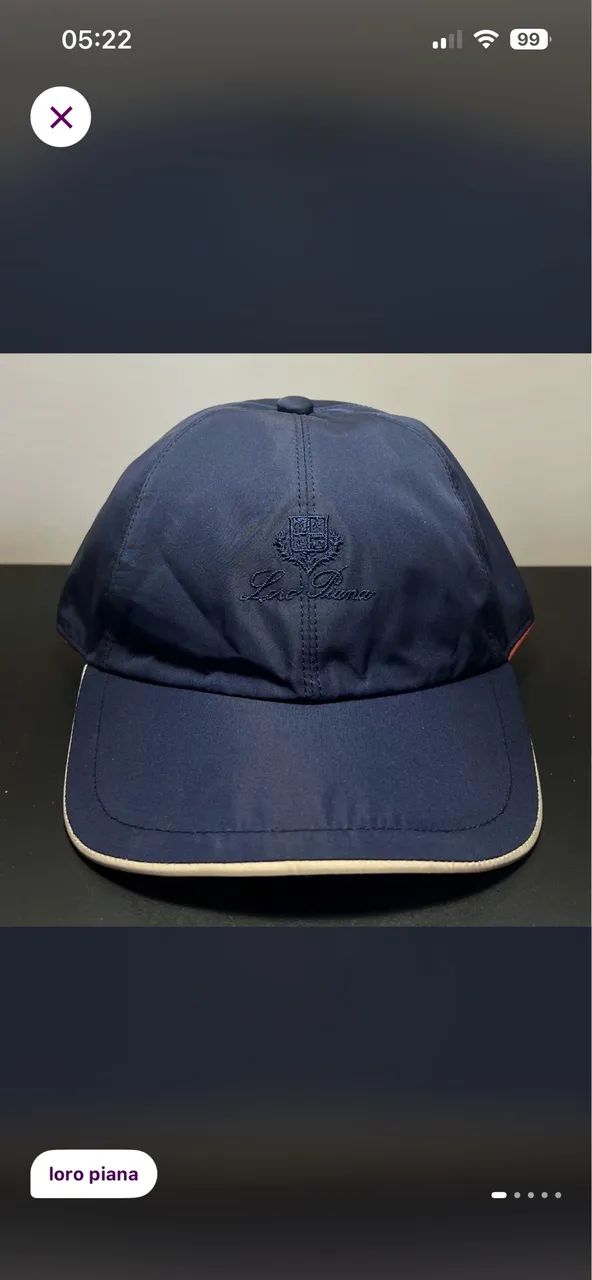 Boné Loro Piana Azul