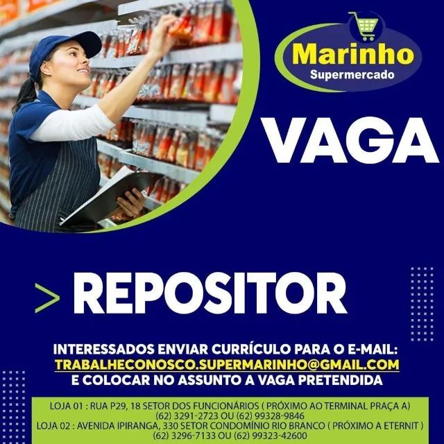 VAGA DE REPOSITOR