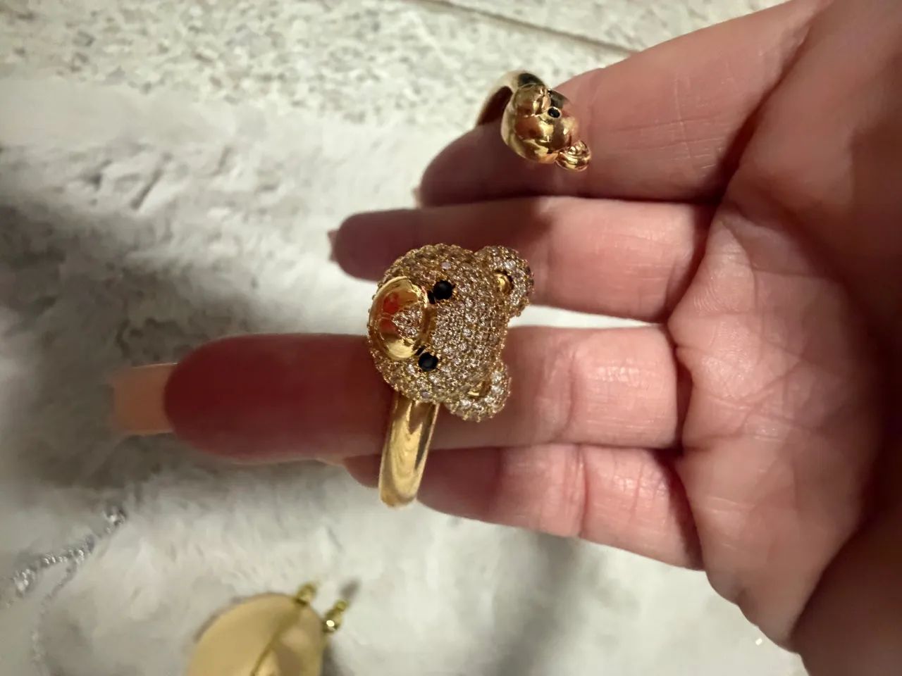 Bracelete de urso dourado  - Foto 3