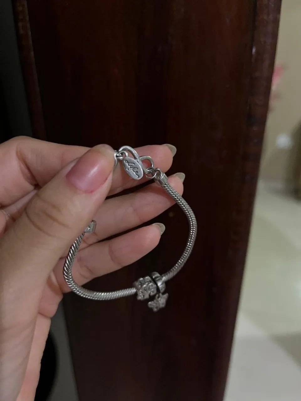 Pulseira Life Vivara prata 925 com dois berloques 
