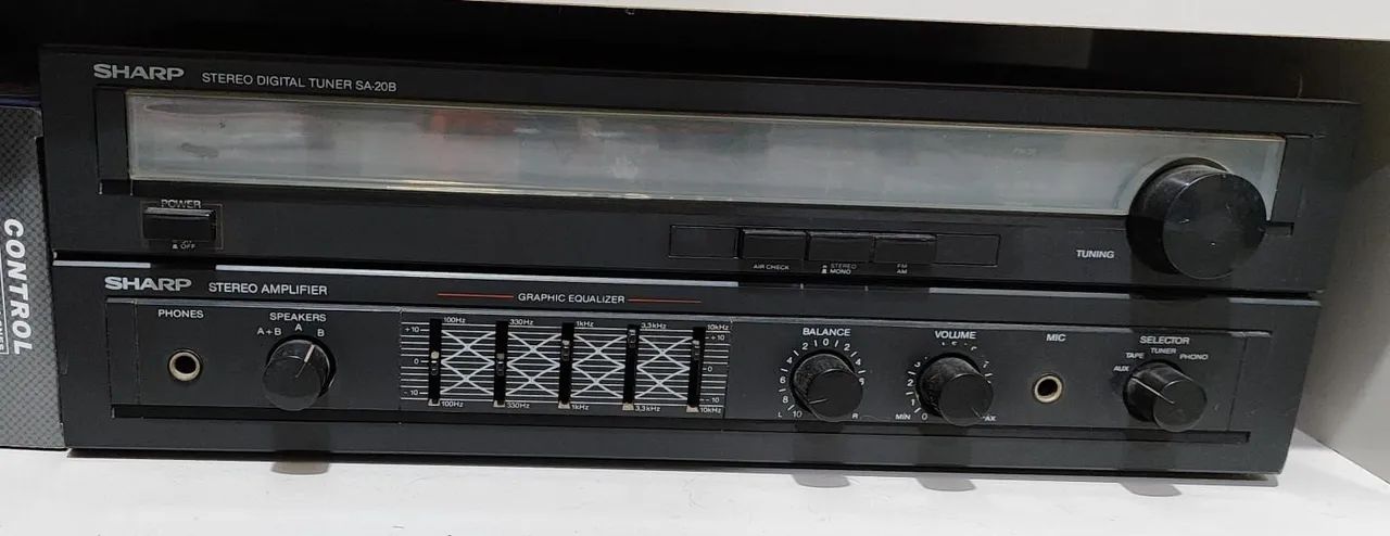Receiver e tape deck Sharp 