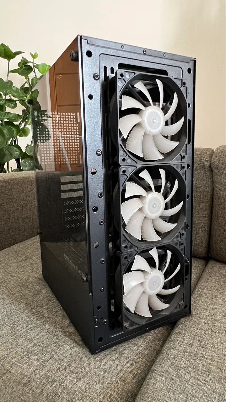 Gabinete gamer com 4 fans - darkflash dk300  - Foto 4
