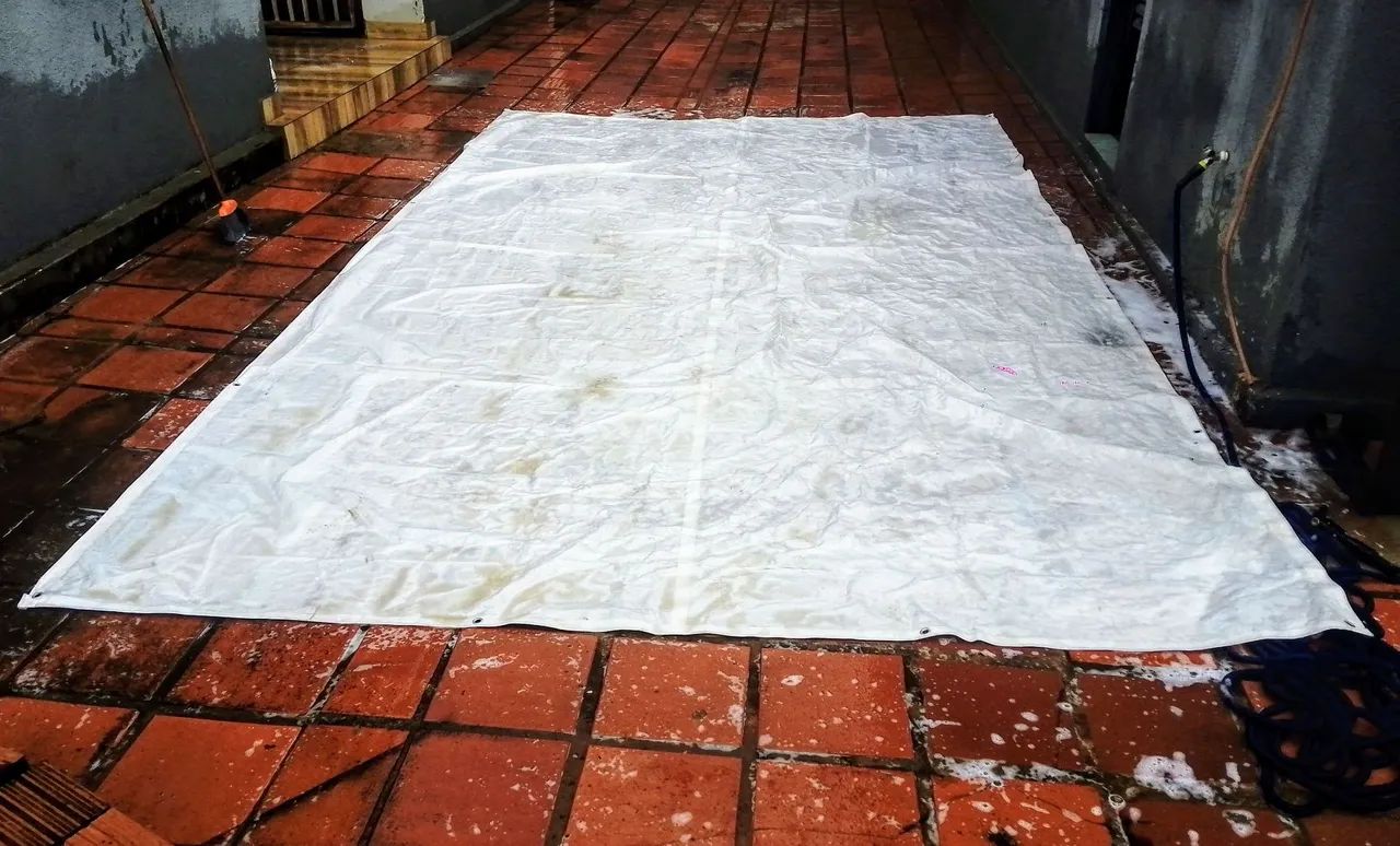 Lona branca 5x3 com 300 micras - Foto 3