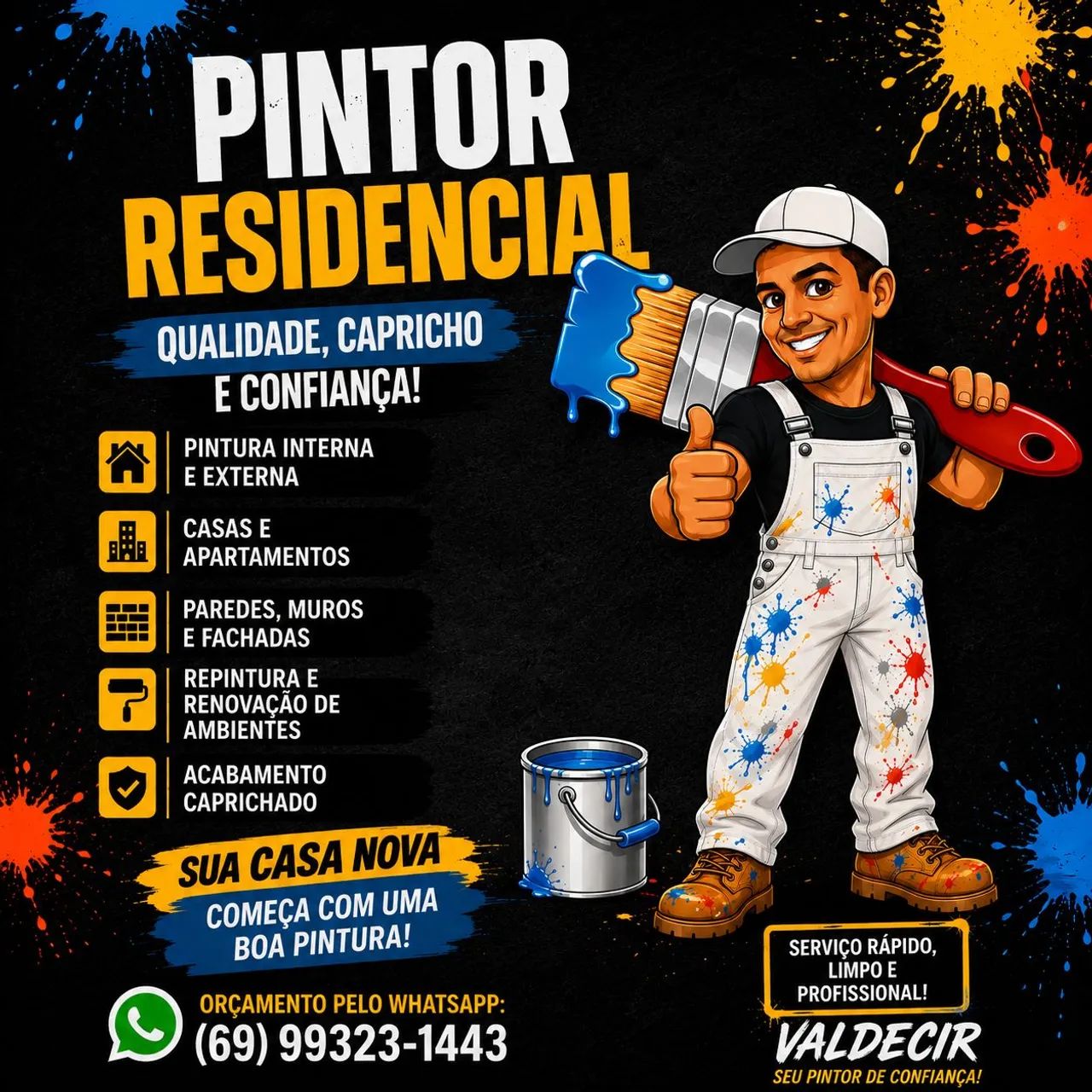 ? PINTURA RESIDENCIAL COM QUALIDADE E CAPRICHO! ?