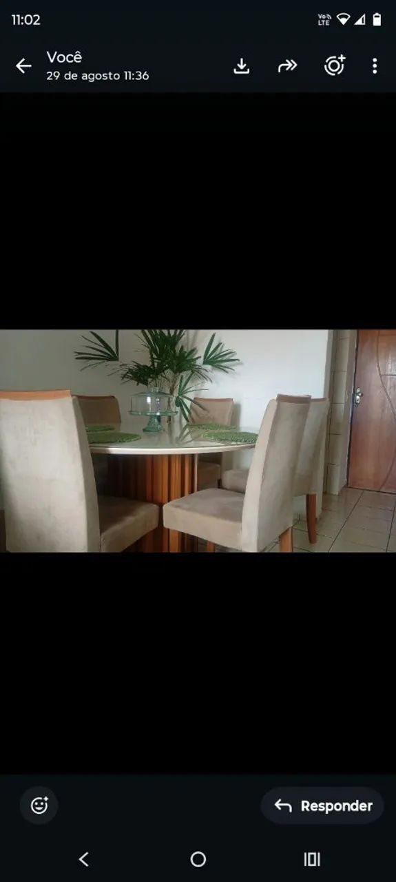 Mesa com 6 cadeiras redonda grande  - Foto 3