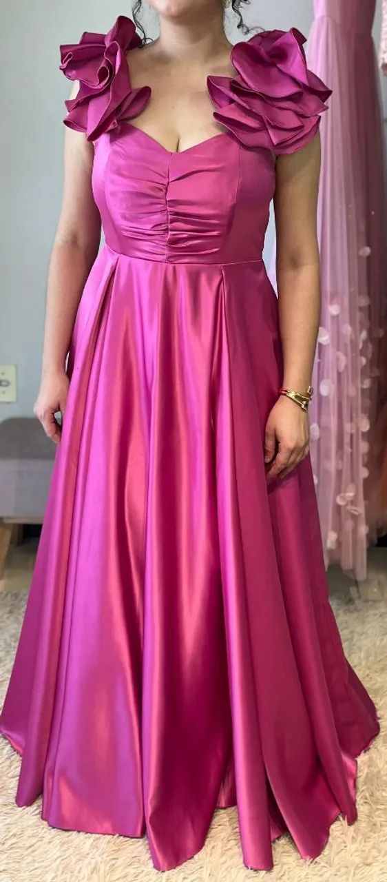 Vestido rosa fúcsia 