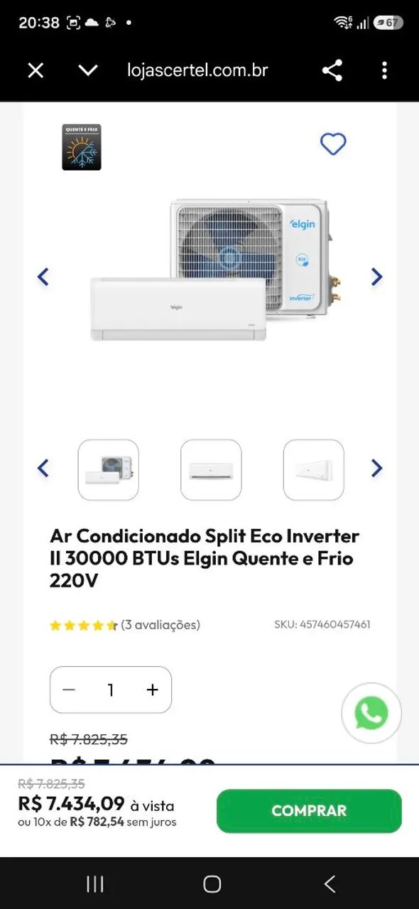 Ar Condicionado Split  30mil BTUs Wifi - Foto 2