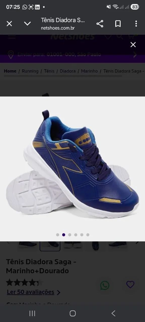 Tênis Diadora Saga N° 42 - Foto 2
