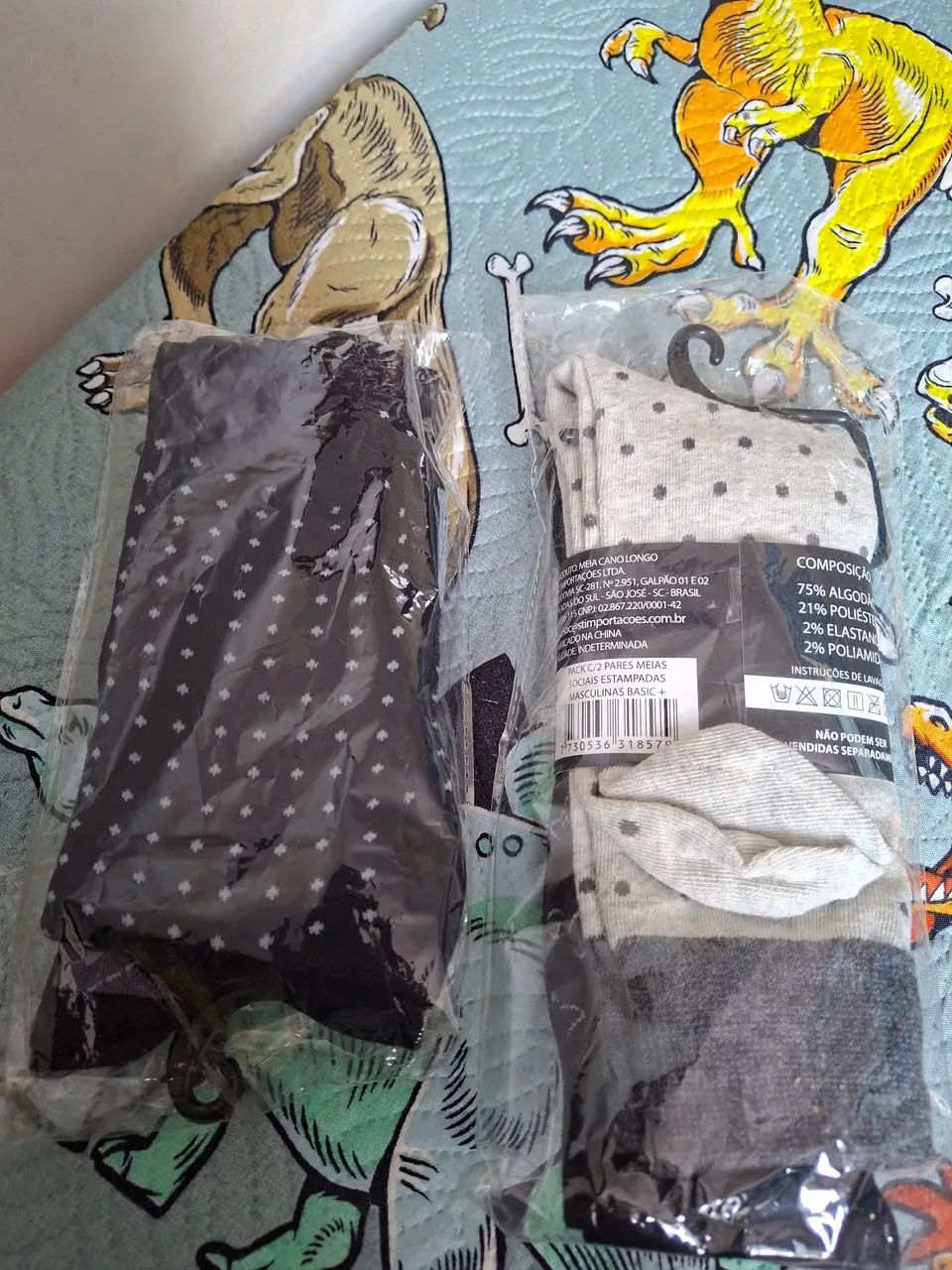 Kit 4 Pares de Meias Sociais Masculinas Cano Longo Basic+ 39-44 - Novas - Foto 2