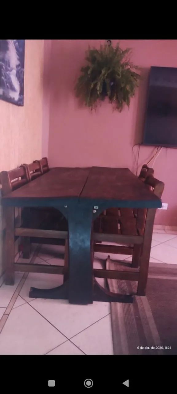 Mesa de 6 lugares madeira maciça  - Foto 3