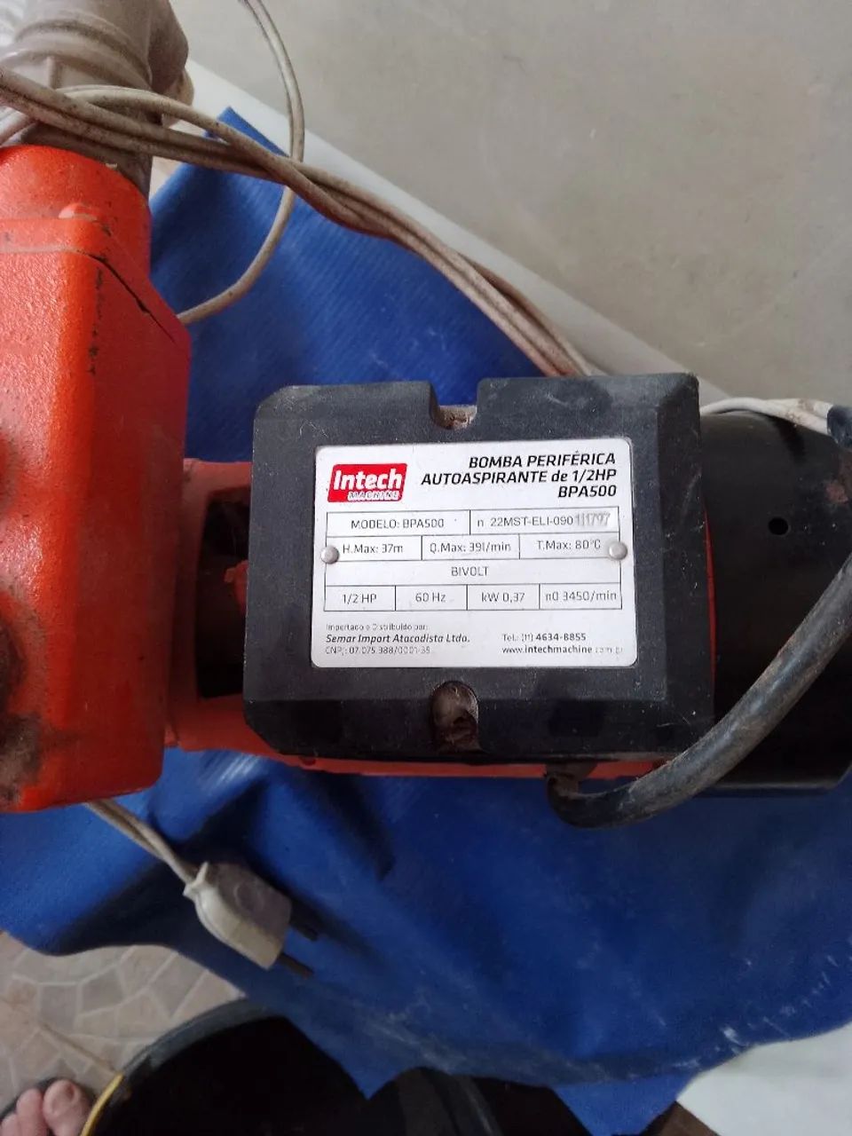 Bomba periférica auto aspirante intech 1/2 hp - Foto 5