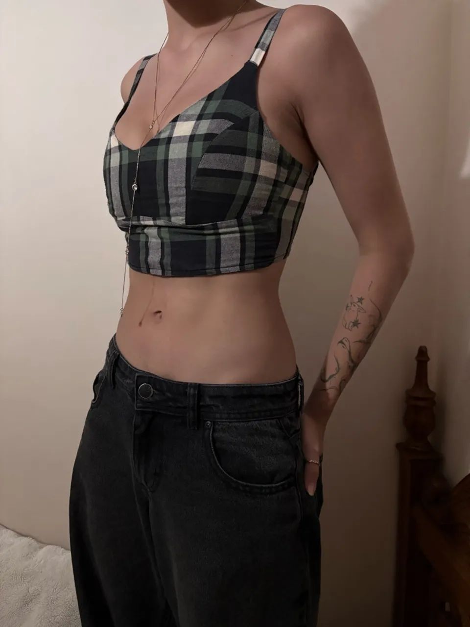 Blusa quadriculada 