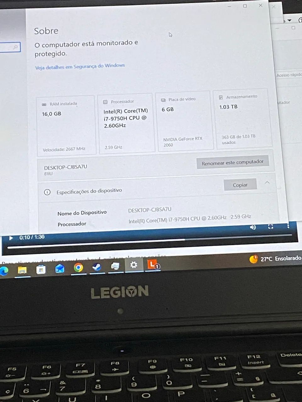 Notebook gamer 