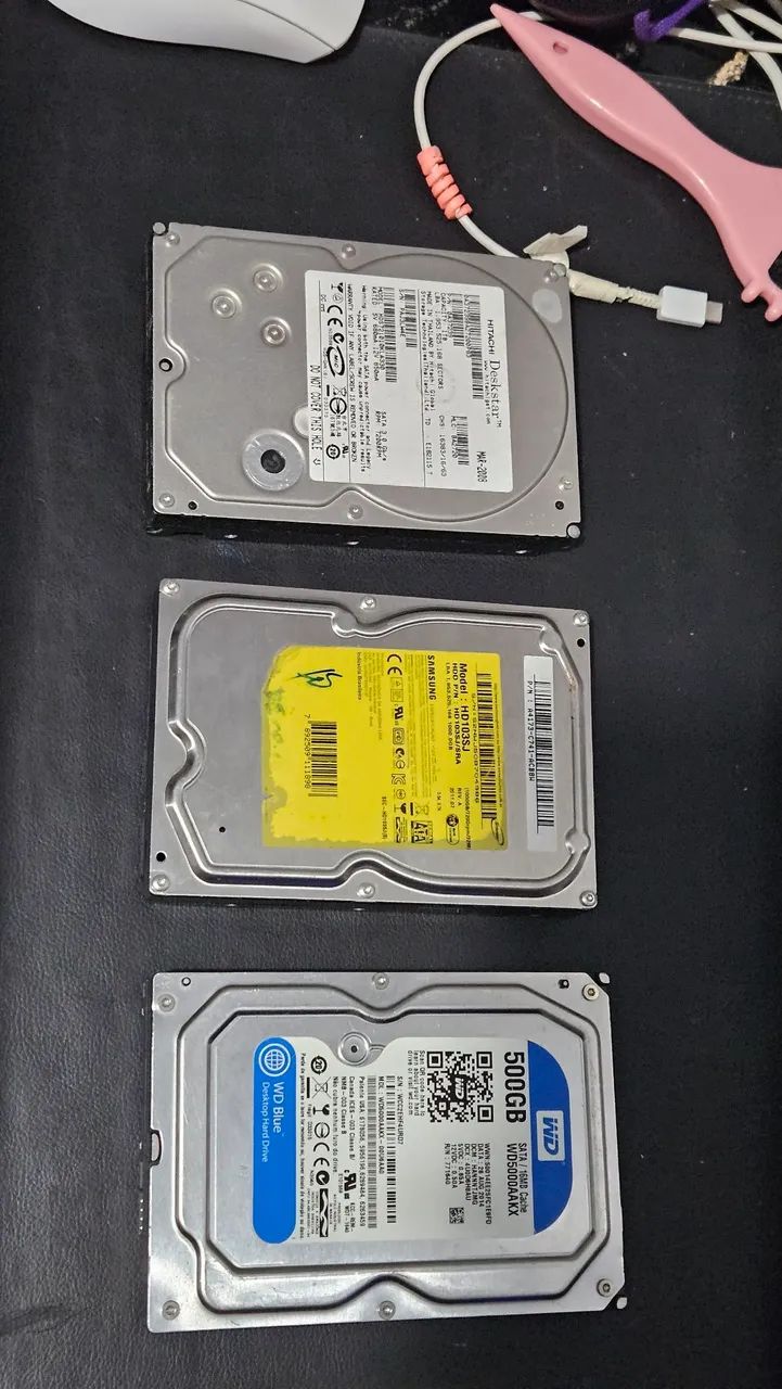 HDs 500GB e 1TB