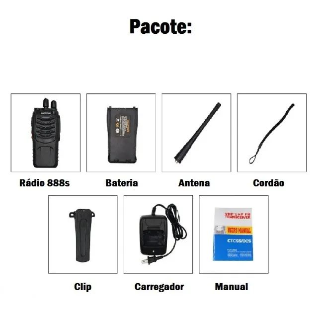 Rádio Comunicador Baofeng BF-888s 16 Canais Walkie Talkie Novo - Foto 6