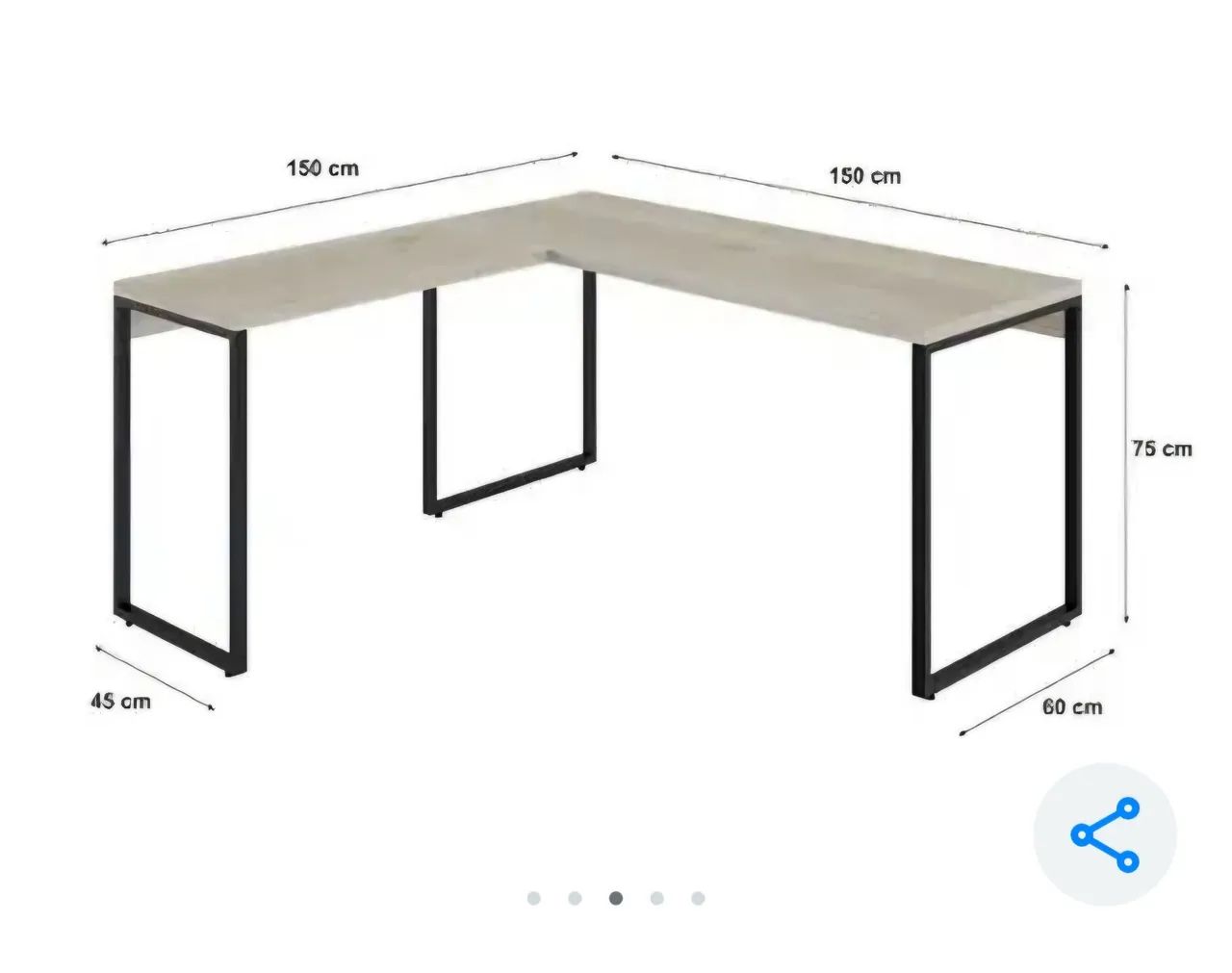 Mesa de escritório em formato de L - Foto 2