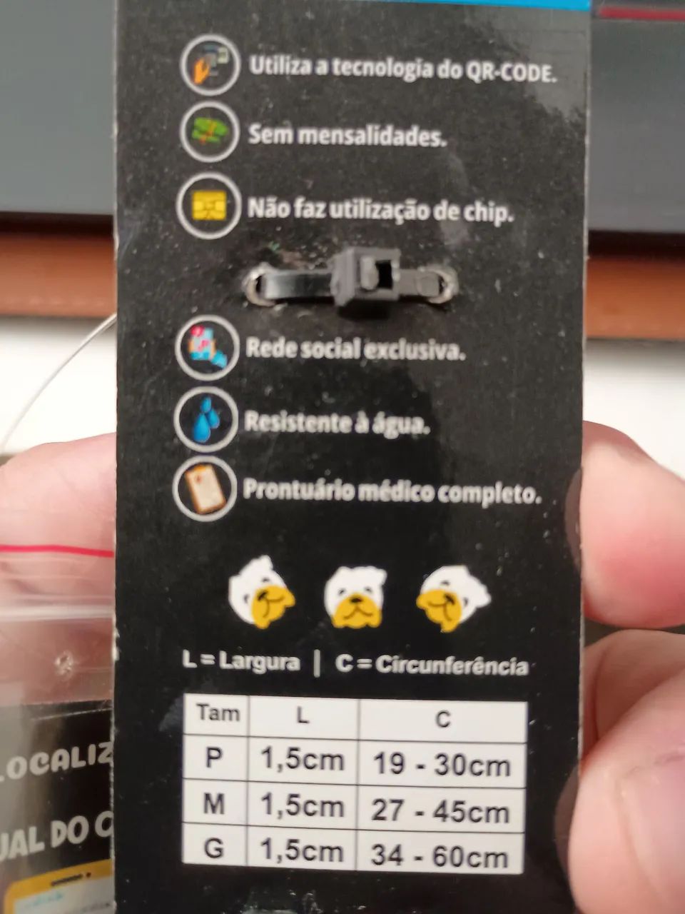Colar para pets tamanho G com identificação QR Code - Foto 2