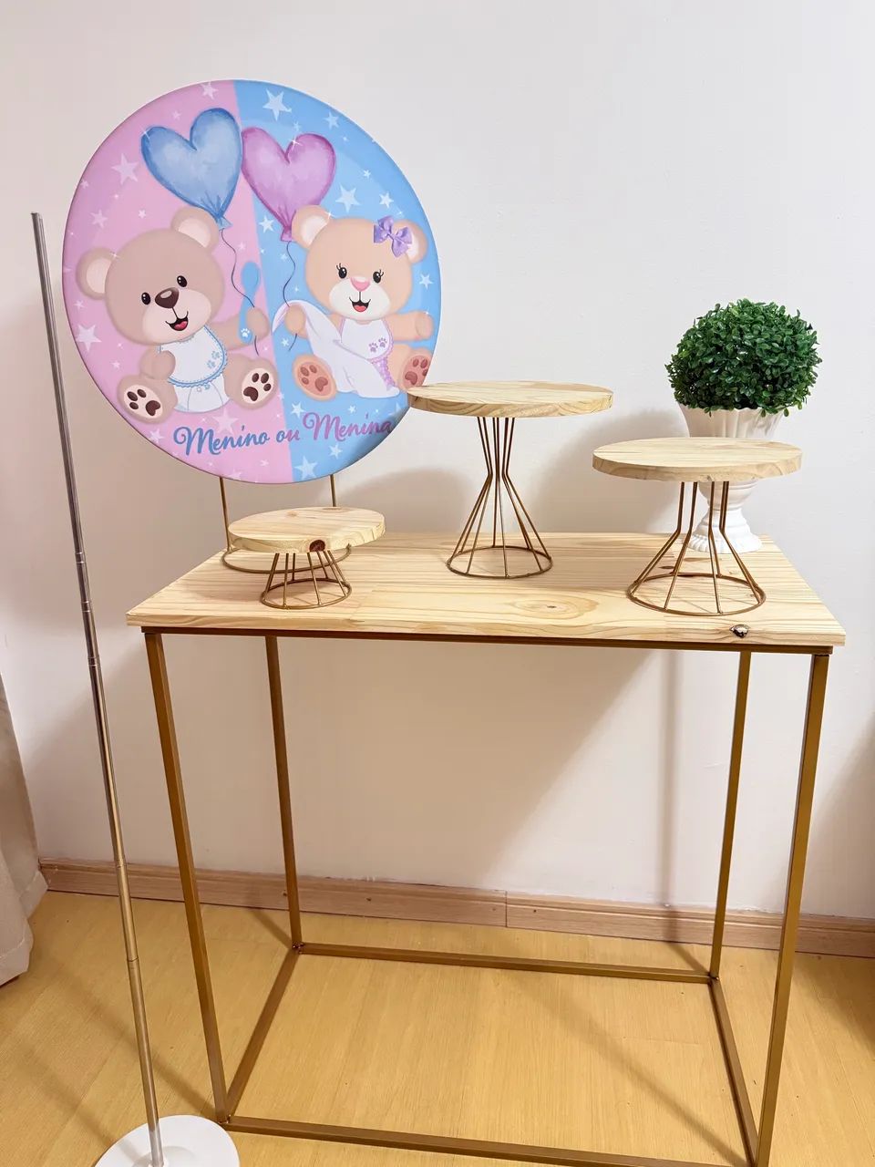 Decoração Chá revelação Pegue e Monte - Foto 4