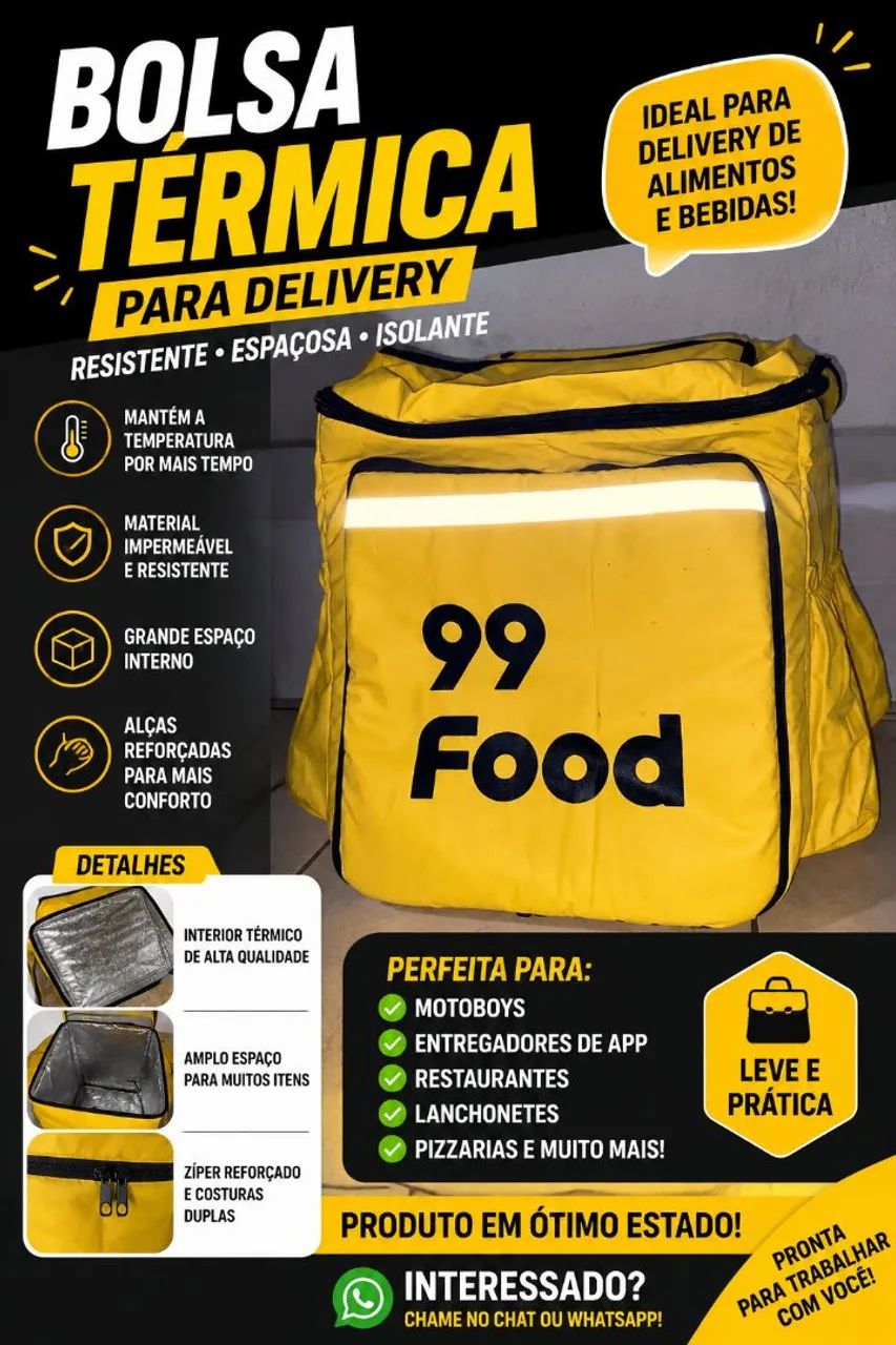 Bolsa Térmica para Delivery - Ótimo Estado!