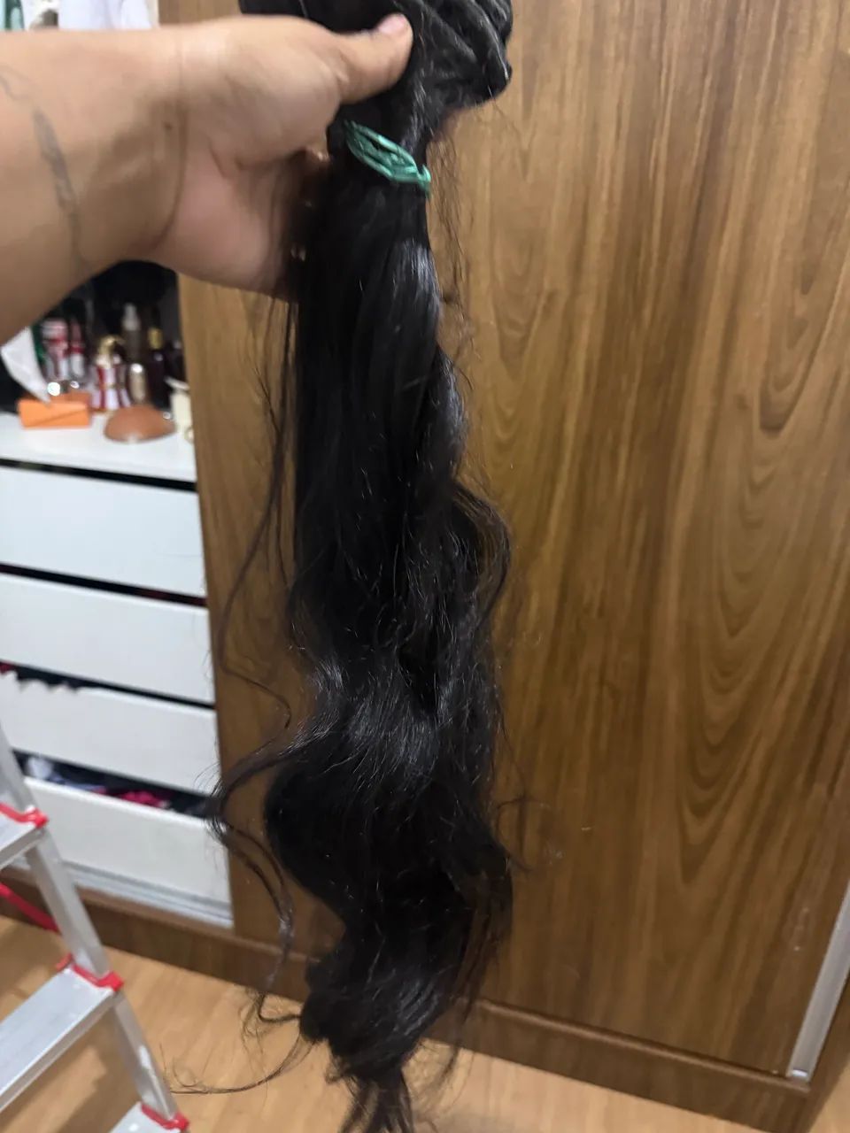 ? Mega Hair Cabelo Humano - Preto / Ondulado - Foto 2