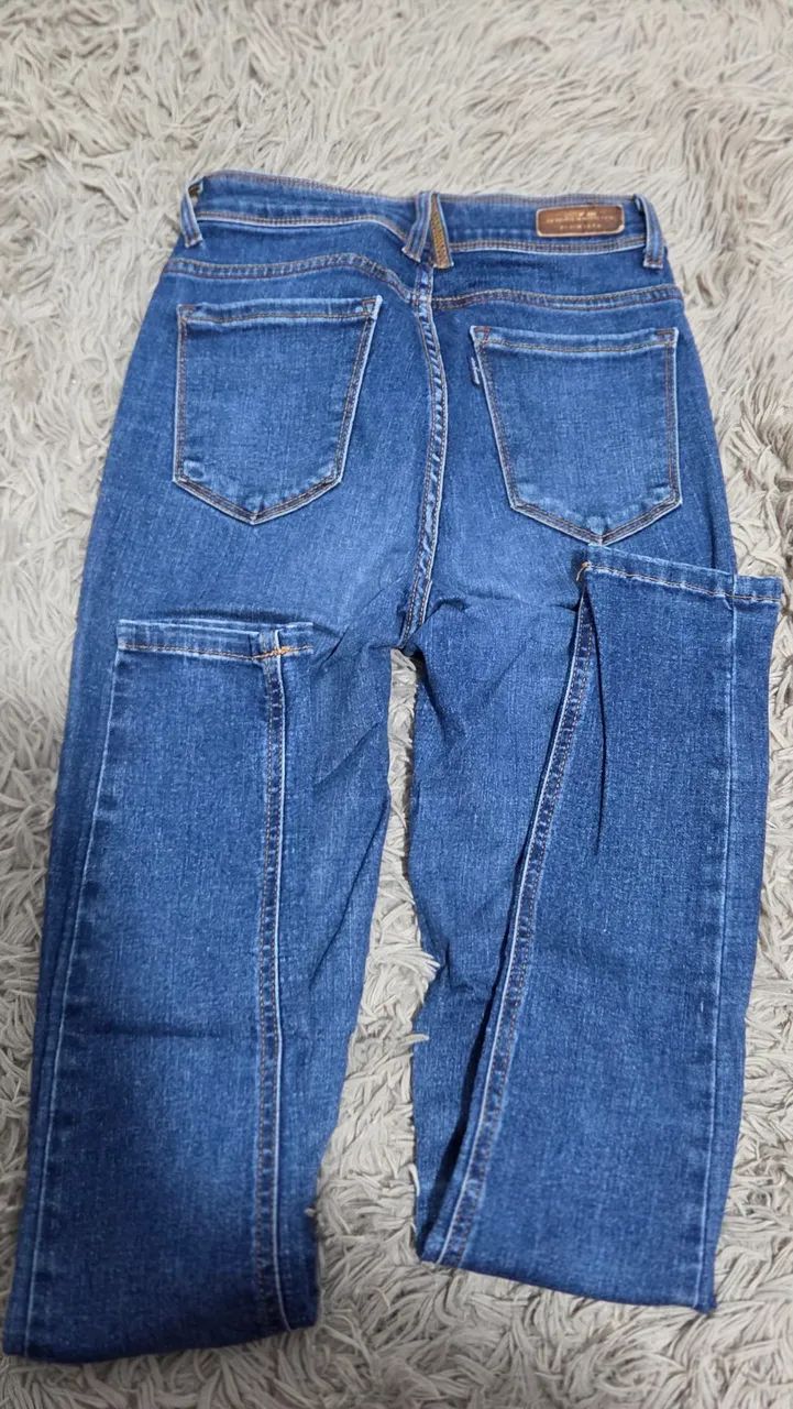 Cal ça Feminina Denim Zero 34 - Foto 2