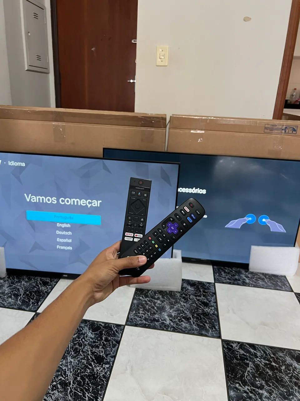 TVS LACRADO 50 POLEGADAS 4K PEGA E USA TODAS FUNCIONANDO 100% PERFEITAMENTE  - Foto 5