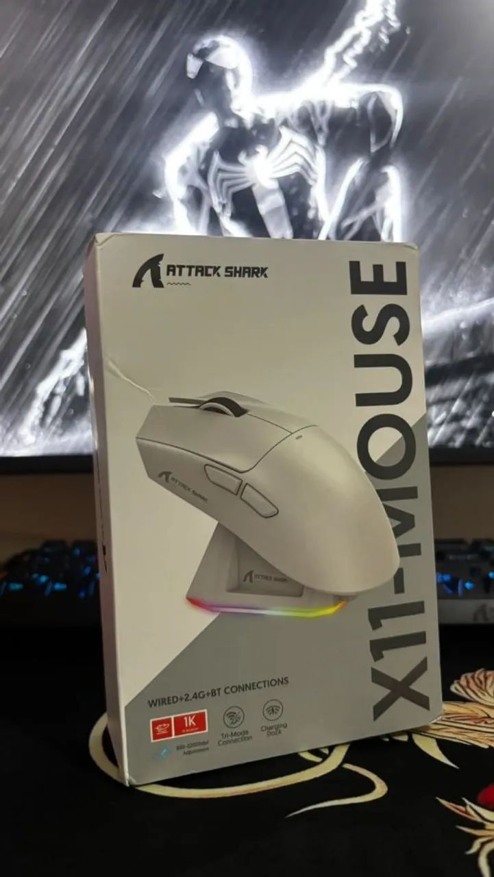 Mouse Attack Shark X11 Branco (LACRADO)