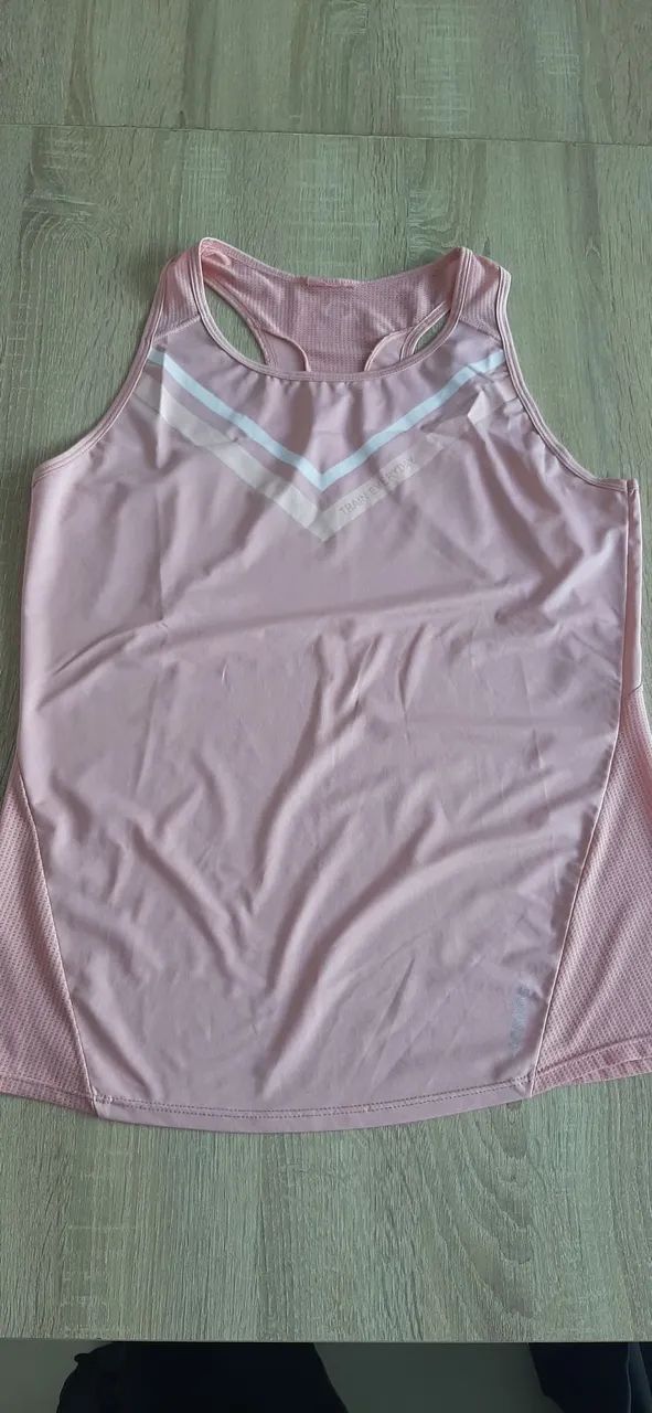 Conjunto de ginástica feminino rosa e cinza - Foto 2