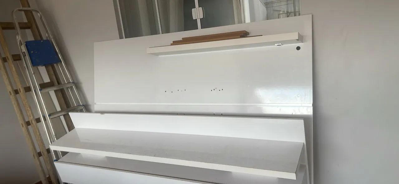 Kit sala com mesa de centro e painel BRANCO - Foto 3