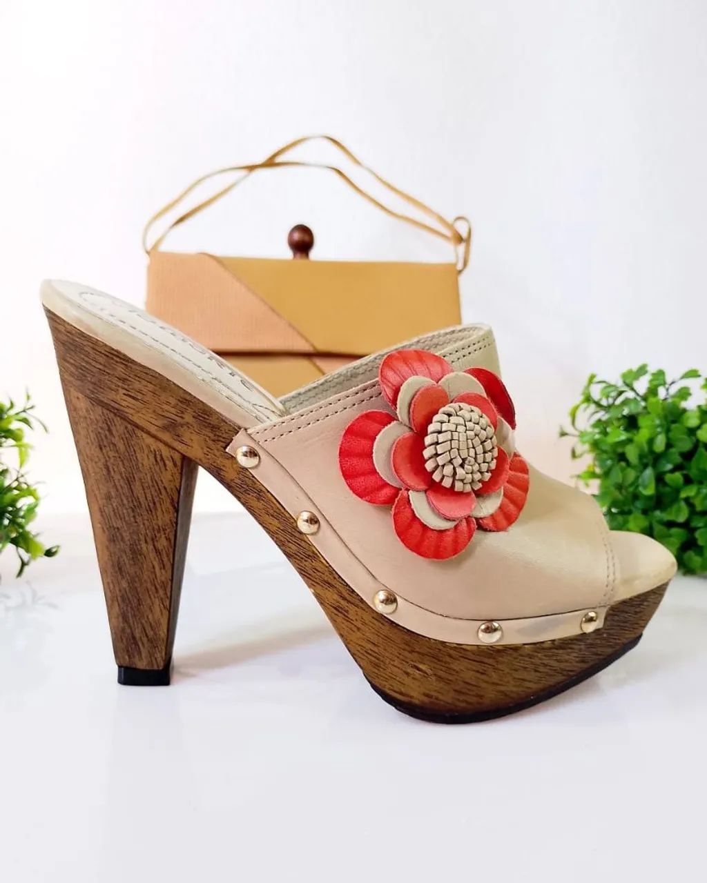 Tamanco Clog Flor Vintage.
