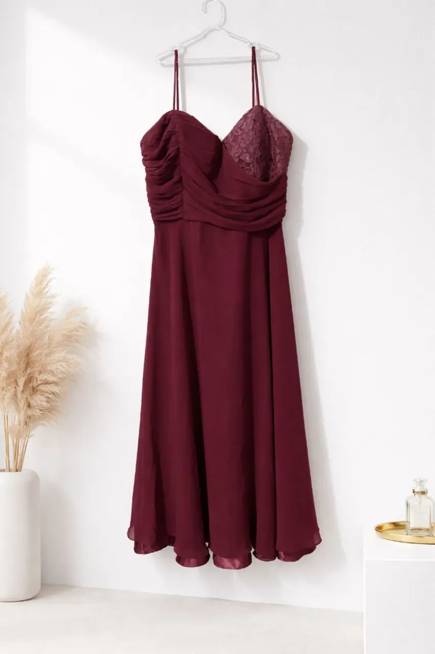 Vestido de festa, vinho - Foto 2