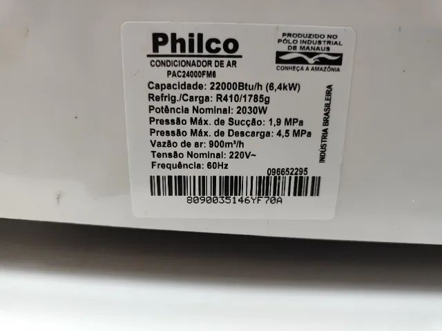 Ar Condicionado Philco 22.000 BTUs (PAC24000FM6) - Foto 3