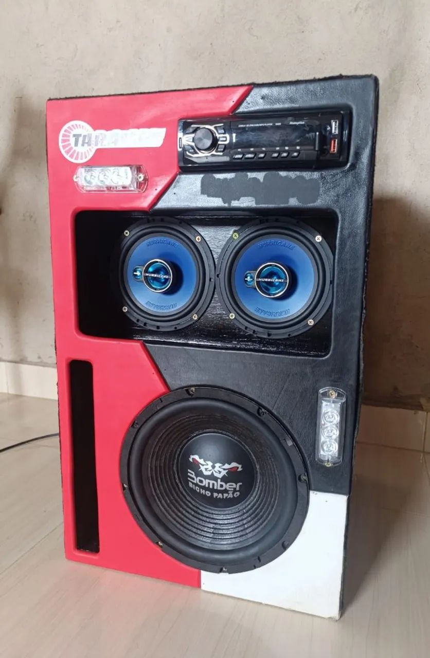 Caixa de som automotivo profissional completa - Auto de 10 polegadas 
