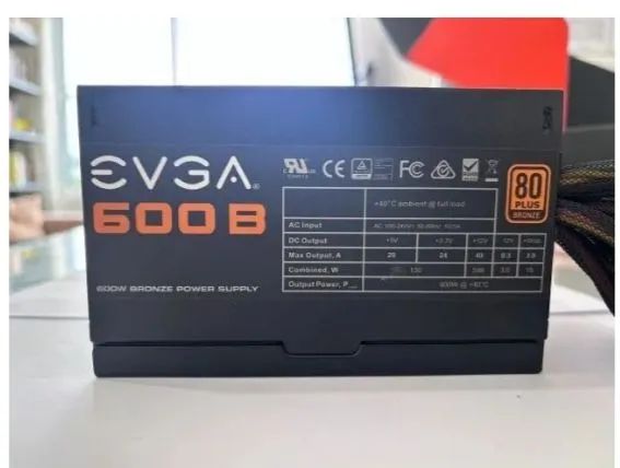 Fonte 600w evga 80 plus bronze 