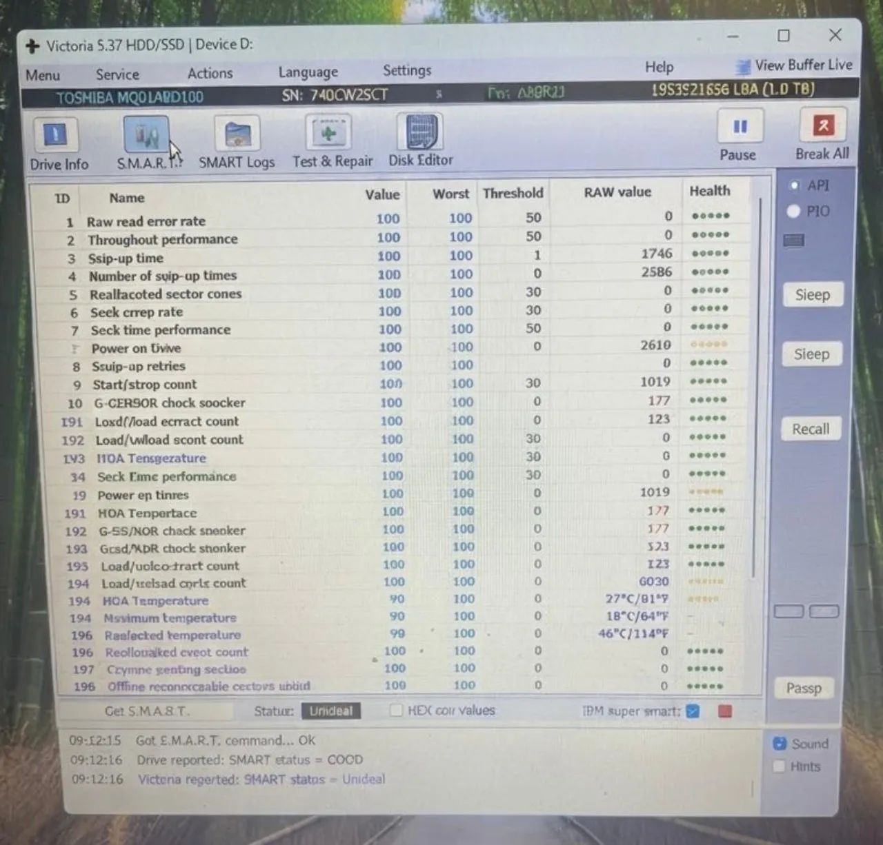 HD Interno de 1TB Toshiba (2.5 polegadas) - 100% Saudável, Testado e 100% Funcional! - Foto 3