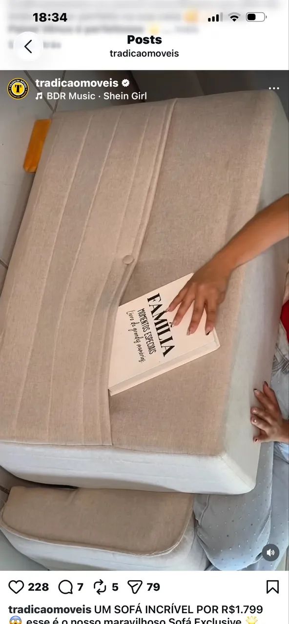 Sofá retrátil novo 