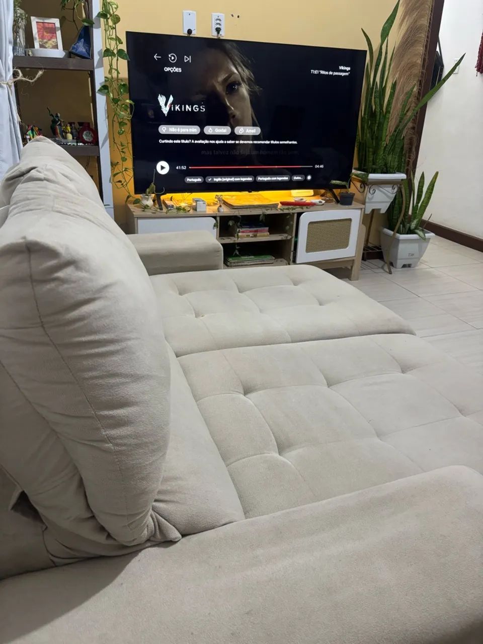 Sofá retrátil reclinável 