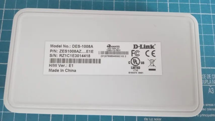Conector internet Switch fast ethernet D--Link Des-1008A 8 pontos - Foto 3