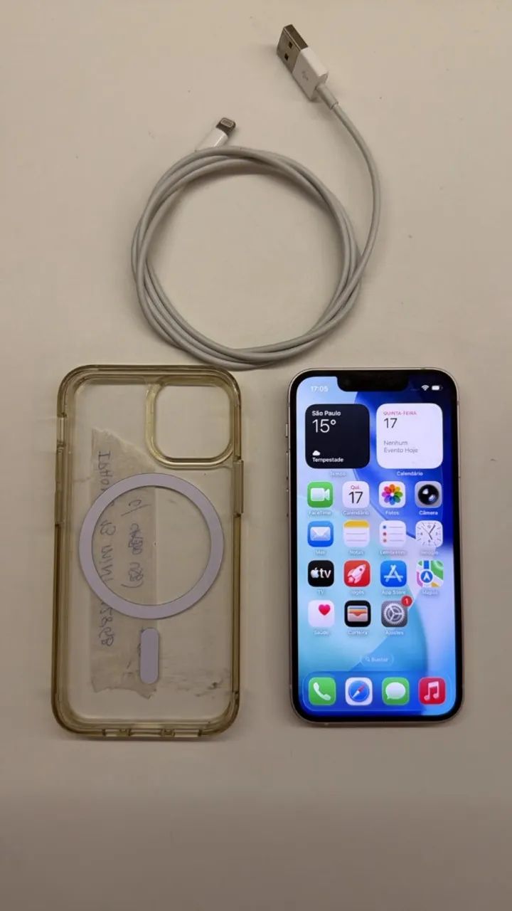 iPhone 13 mini 128GB Rosa 68% Bateria + Cabo e Capa - Foto 4