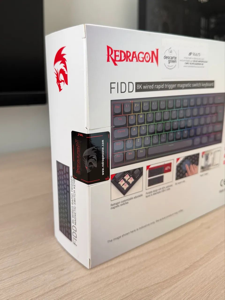 Teclado Magnético Redragon Fidd 8K Switch Pink - Foto 3