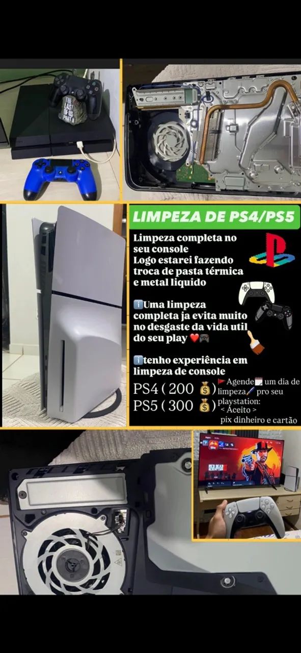 Faço LIMPEZA DE PLAYSTATION 