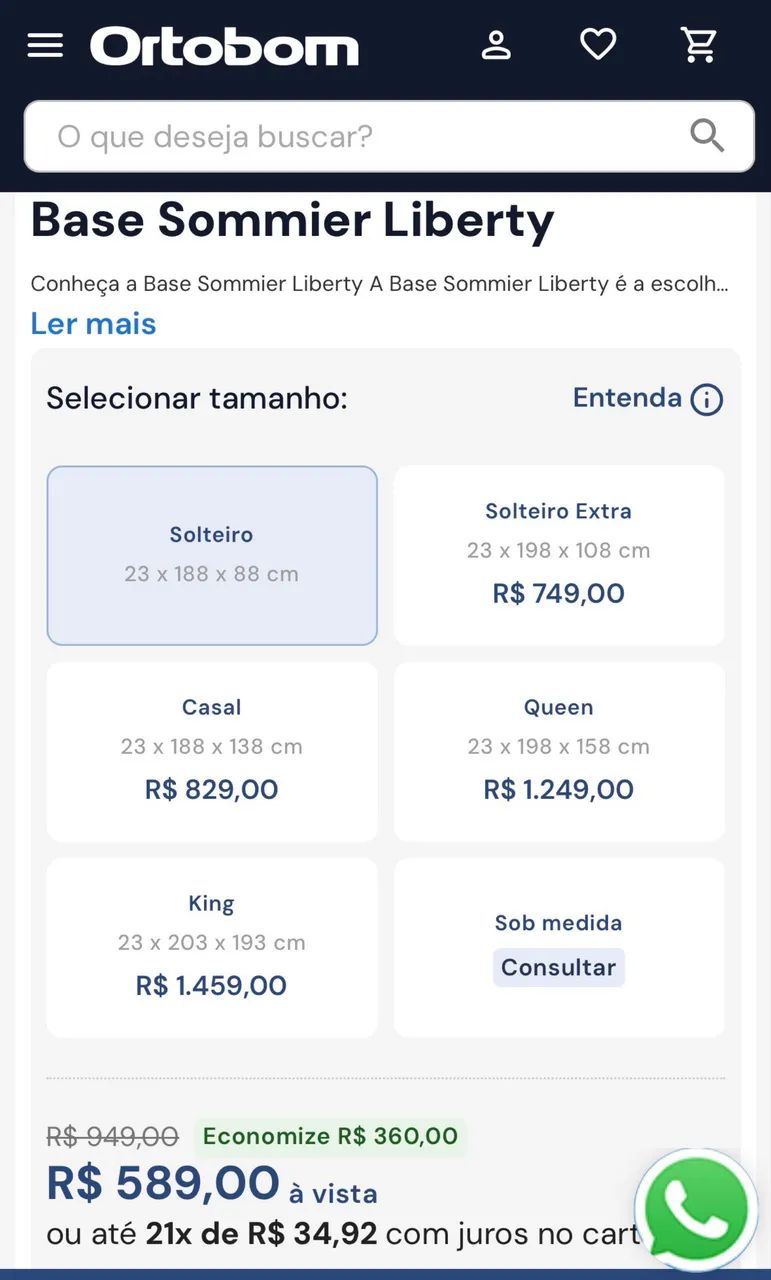 Box solteiro Liberty ortobom - Foto 3
