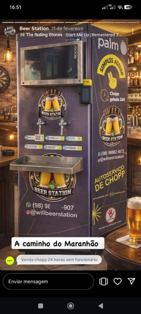 Estação de chopp automática 