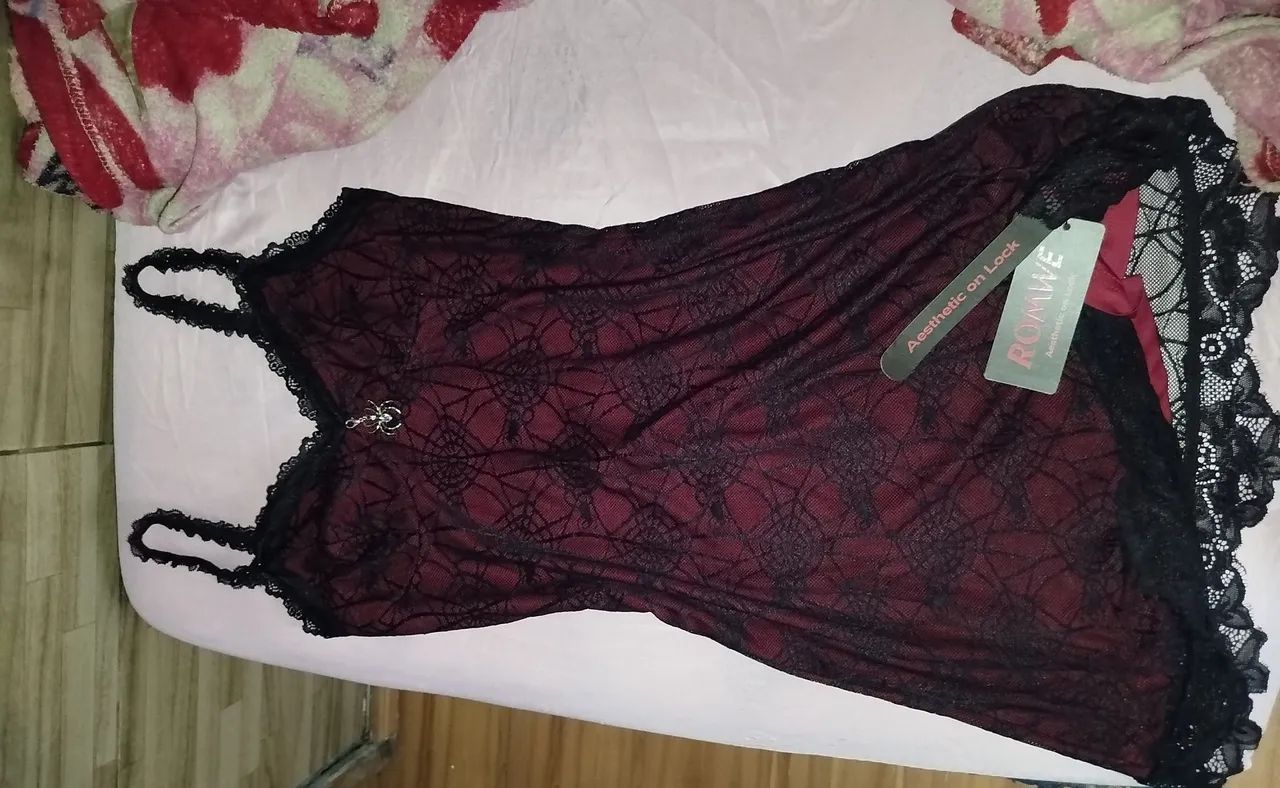 Vestido camisola gótico ROMWE novo
