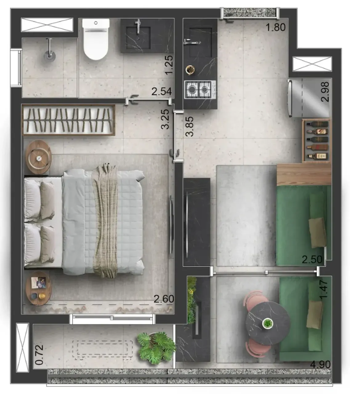 PLANTA 30m²